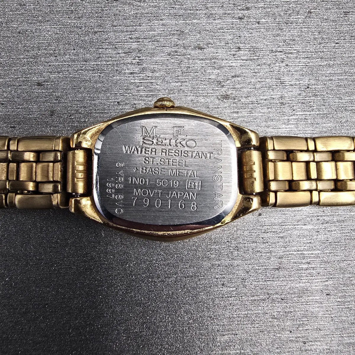 Seiko Watch Women 18mm White Dial Gold Tone Oval 1N01-5C19 New Battery Vintage10