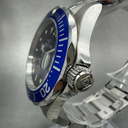 Invicta Pro Diver Watch Men 40mm Blue Dial Silver Tone Date 9308 New Battery2