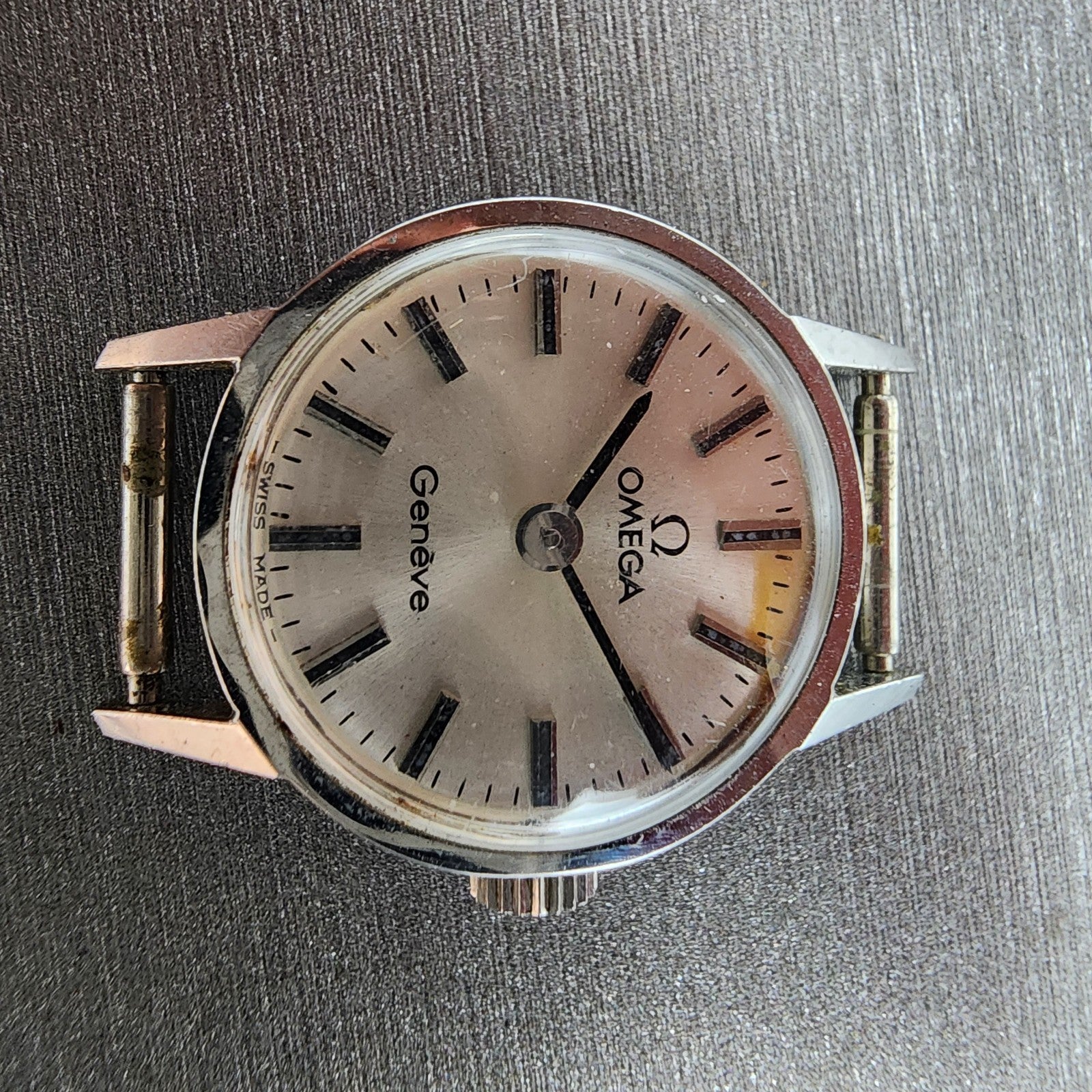 Omega Geneve Watch Women 20mm Silver Dial Steel Round Manual 511.0451 PARTS2