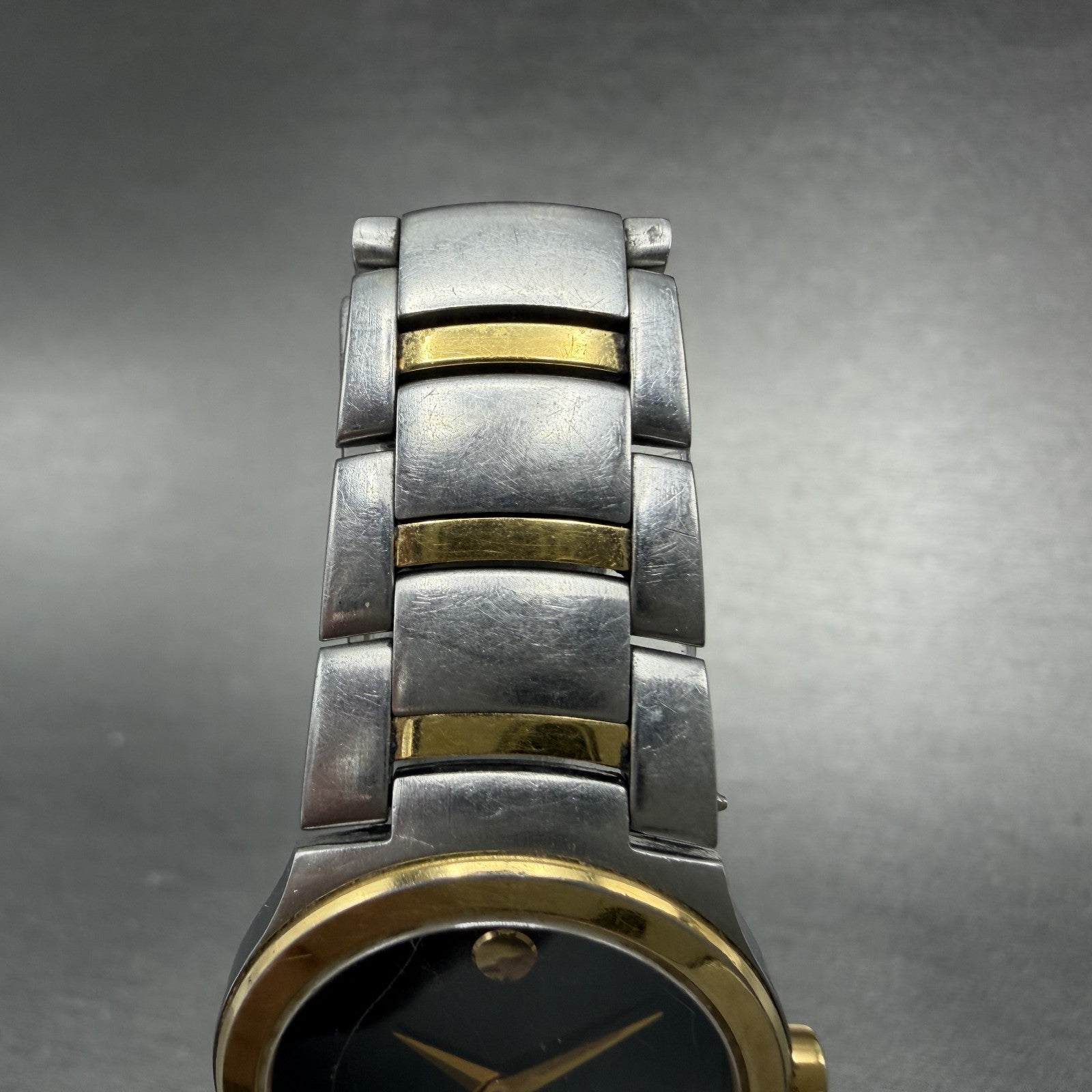 Movado Museum Watch Women 25mm Black Dial Two Tone Round 81 E4 21833 New battery4