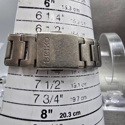 Seiko Solar Watch Men 37mm Brown Dial Titanium Date Round V145-0E00 PARTS11