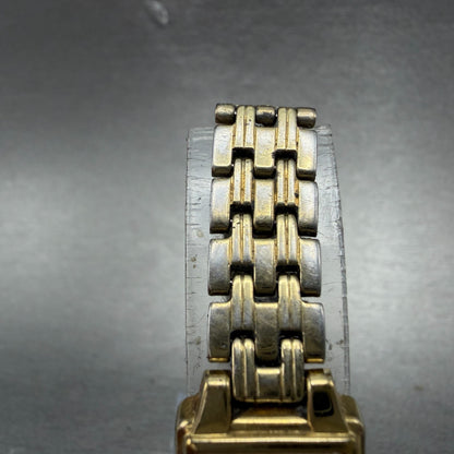 Seiko Tank Watch Women 16mm Champagne Dial Gold Tone 1N01-0FH0 New Battery ZYGF64