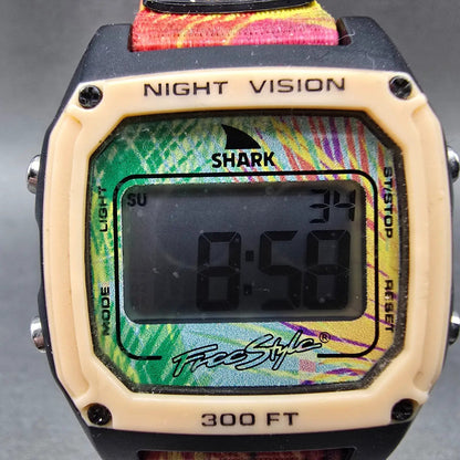 Freestyle Shark Aloha Tiki Peach Watch Men 38mm Digital Pink Green Blue New Batt1