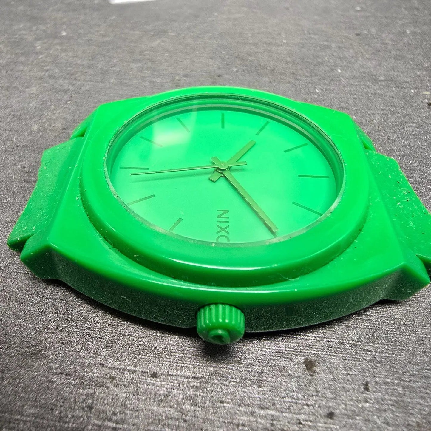 Nixon Time Teller Watch Men 39mm Green Dial Green Tone Round New Battery5