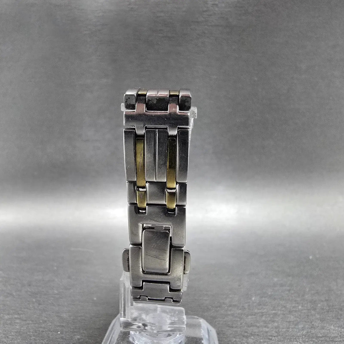 Citizen Eco-Drive Ciena Tank Watch Women 15mm MOP Dial Two Tone Rectangle Works7