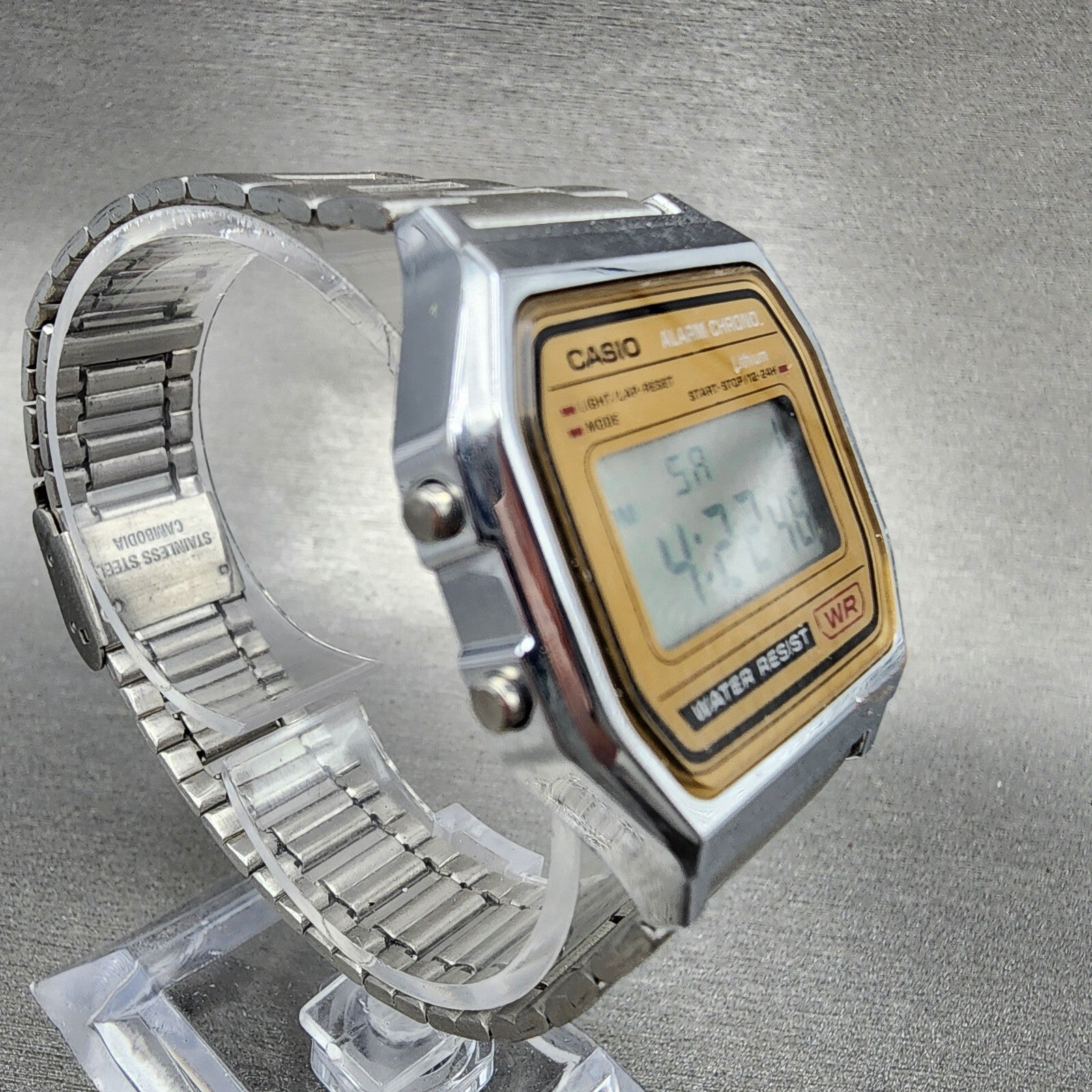 Casio A158WE Watch Men 33mm Digital Stainless Steel Alarm Chronograph New Batt3
