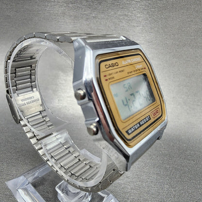 Casio A158WE Watch Men 33mm Digital Stainless Steel Alarm Chronograph New Batt3