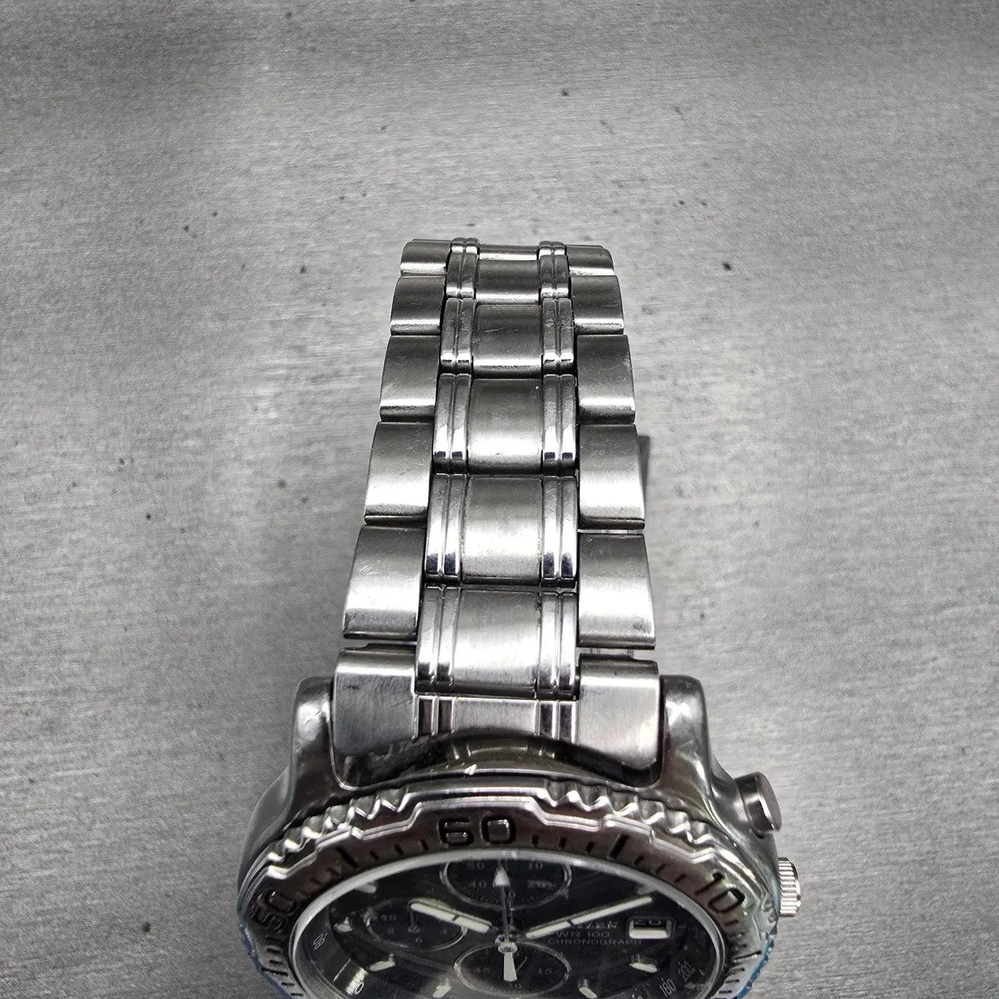 Citizen Chronograph Watch Men 39mm Black Dial Silver Tone 0510-C50545 New Batt4