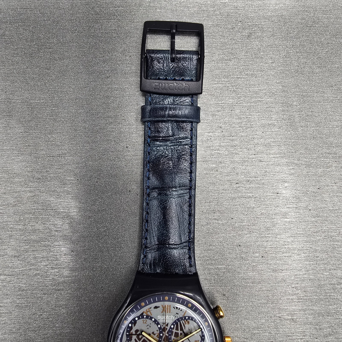 Swatch Chrono Timeless Zone Watch Men 37mm Silver Dial SCN104 New Battery NOS4