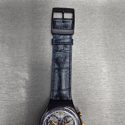 Swatch Chrono Timeless Zone Watch Men 37mm Silver Dial SCN104 New Battery NOS4