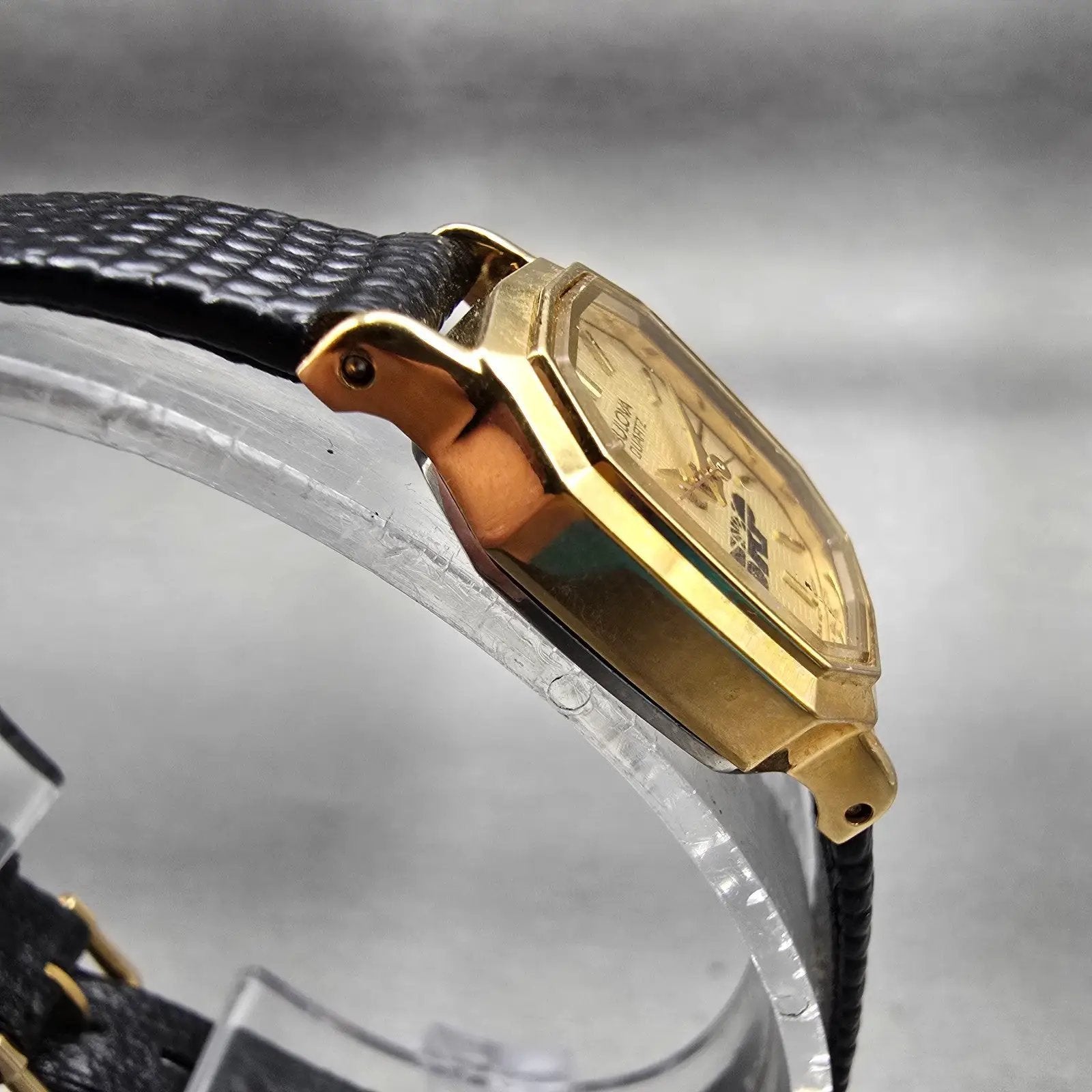 Bulova Watch Women 18mm Gold Dial Gold Tone Octagon 92E24Y New Battery Vintage3