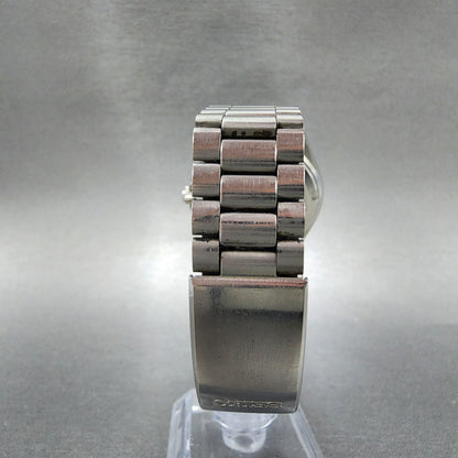 Seiko SilverWave Watch Men 36mm Green Dial Silver Tone Daydate 8229-8000 NewBat