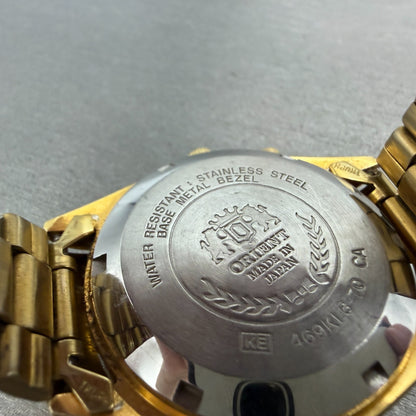 Orient Crystal President Watch Men 36mm Silver Dial Gold Daydate 469KL6-70 PARTS10