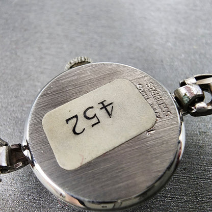 Wittnauer Watch Women 19mm White Dial Steel Round Manual Wind Runs NOS