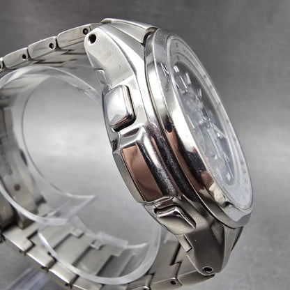 Casio Oceanus OCW-500TDJ Watch Men 45mm Blue Dial Titanium Daydate Round Solar4
