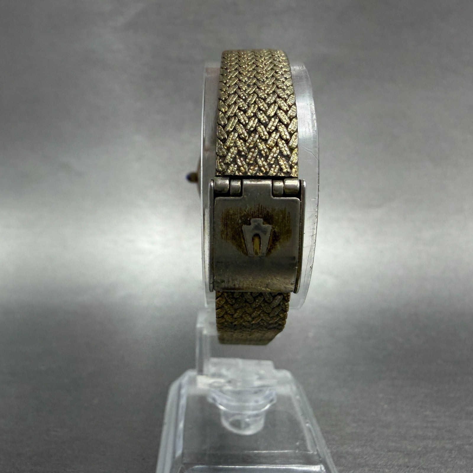 Bulova Watch Women 22mm Champagne Dial Gold Tone Square 9202004 New Battery VTG7