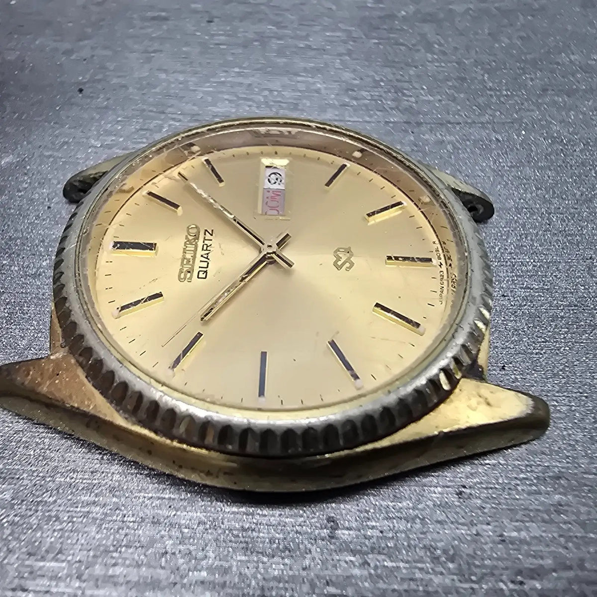 Seiko 6923 Quartz Movement Works Daydate W/ Dial Hands Case Vintage3