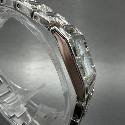 Bulova Tank Watch Women 14mm White Dial Silver Tone Crystal Accent 96L22 NewBat3