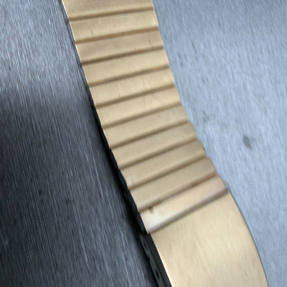 Seiko SQ Bracelet 18mm Stainless Steel Gold Tone Tri Folding Clasp Vintage Japan5
