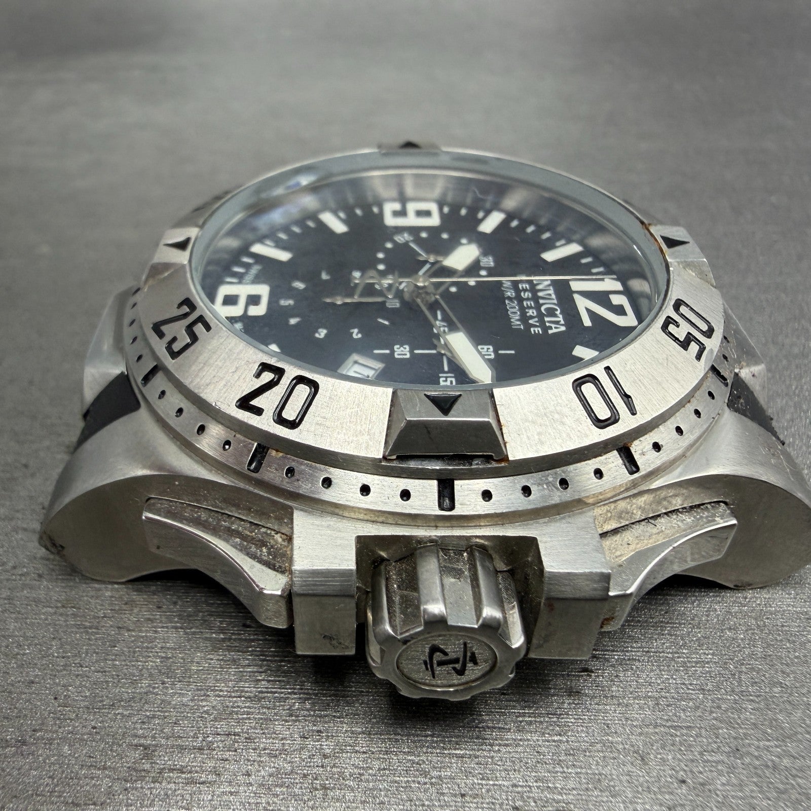 Invicta Excursion Chronograph Watch Men 50mm Black Dial Steel Date 6262 New Batt5