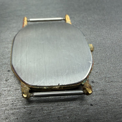 Omega De Ville Watch Men 29mm Champagne Dial Gold Octagon 1417 195.0031 PARTS10