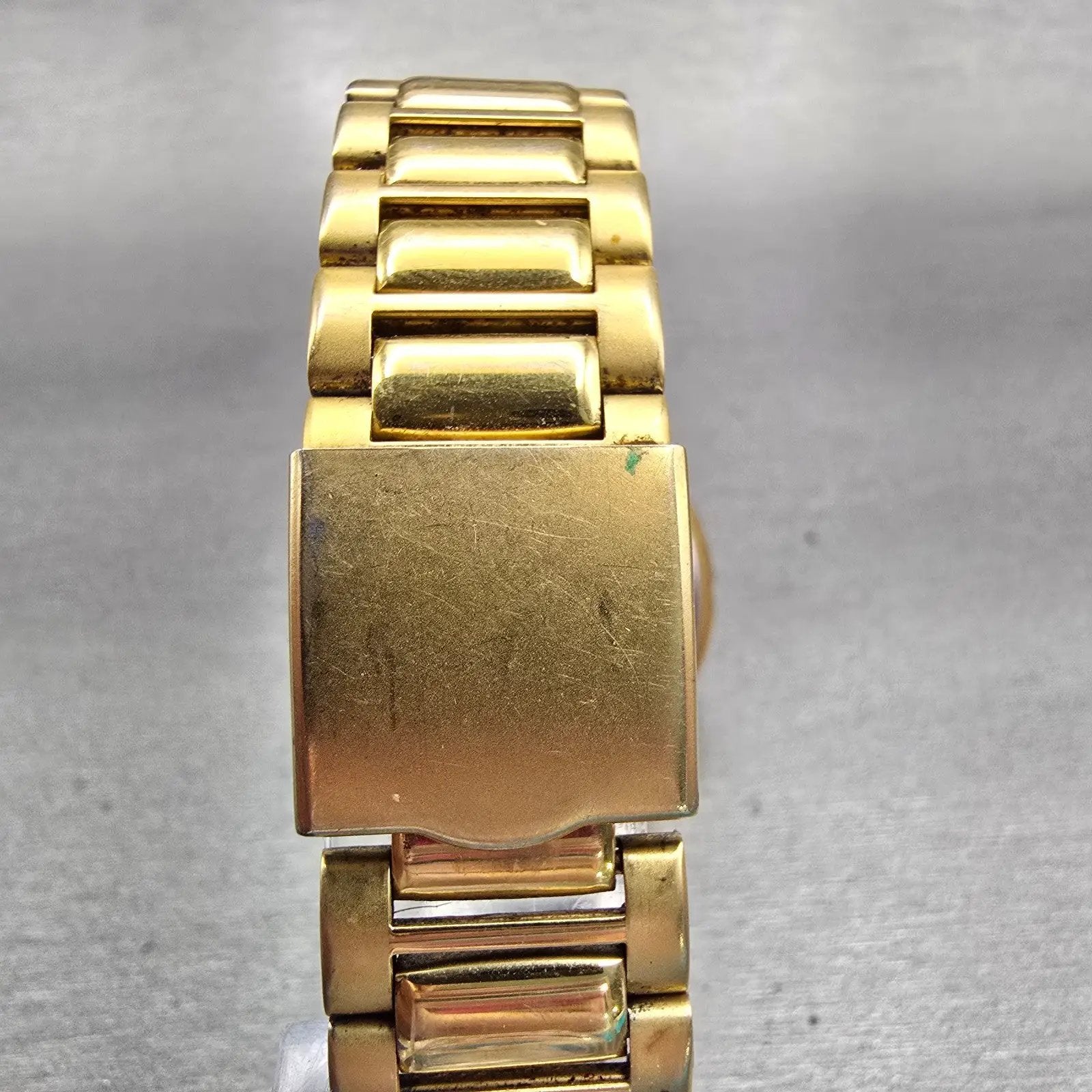 Bulova Moon Phase Watch Men 35mm White Dial Gold Tone Daydate 92D54 New Battery7