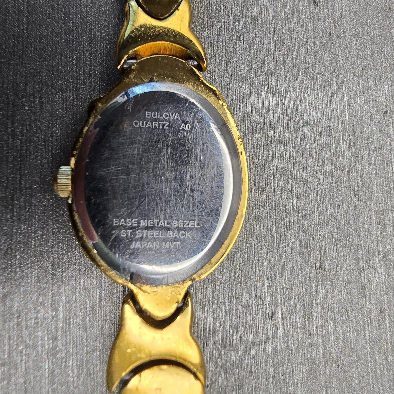 Bulova Watch Women 17mm MOP Dial Gold Tone Oval 97T67 New Battery10