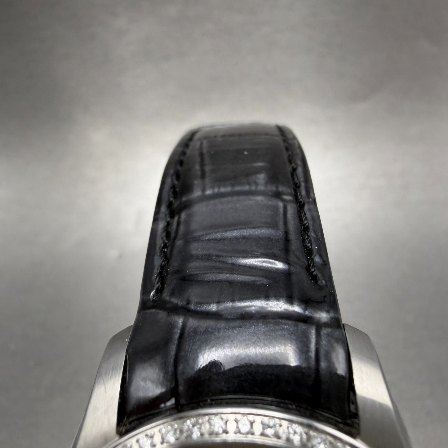 Tissot Couturier Watch Women 32mm Black Dial Steel Diamond Bezel NO CASEBACK4
