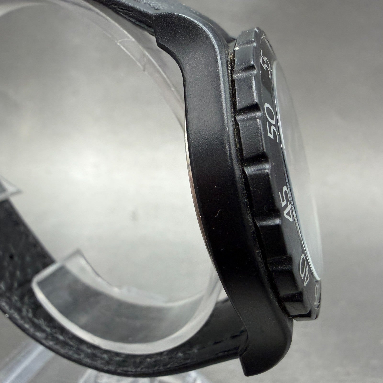 Wenger Dive Watch Men 41mm Black Dial Black Tone Date Round 709DX New Battery3