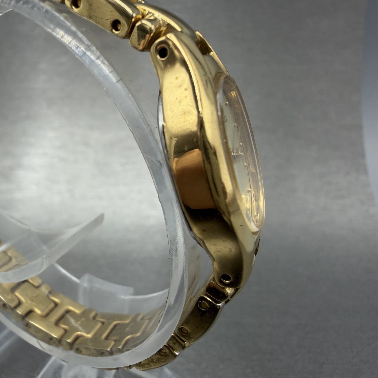 Seiko Watch Women 17mm Champagne Dial Gold Tone Oval 1N01-0CS0 New Battery3