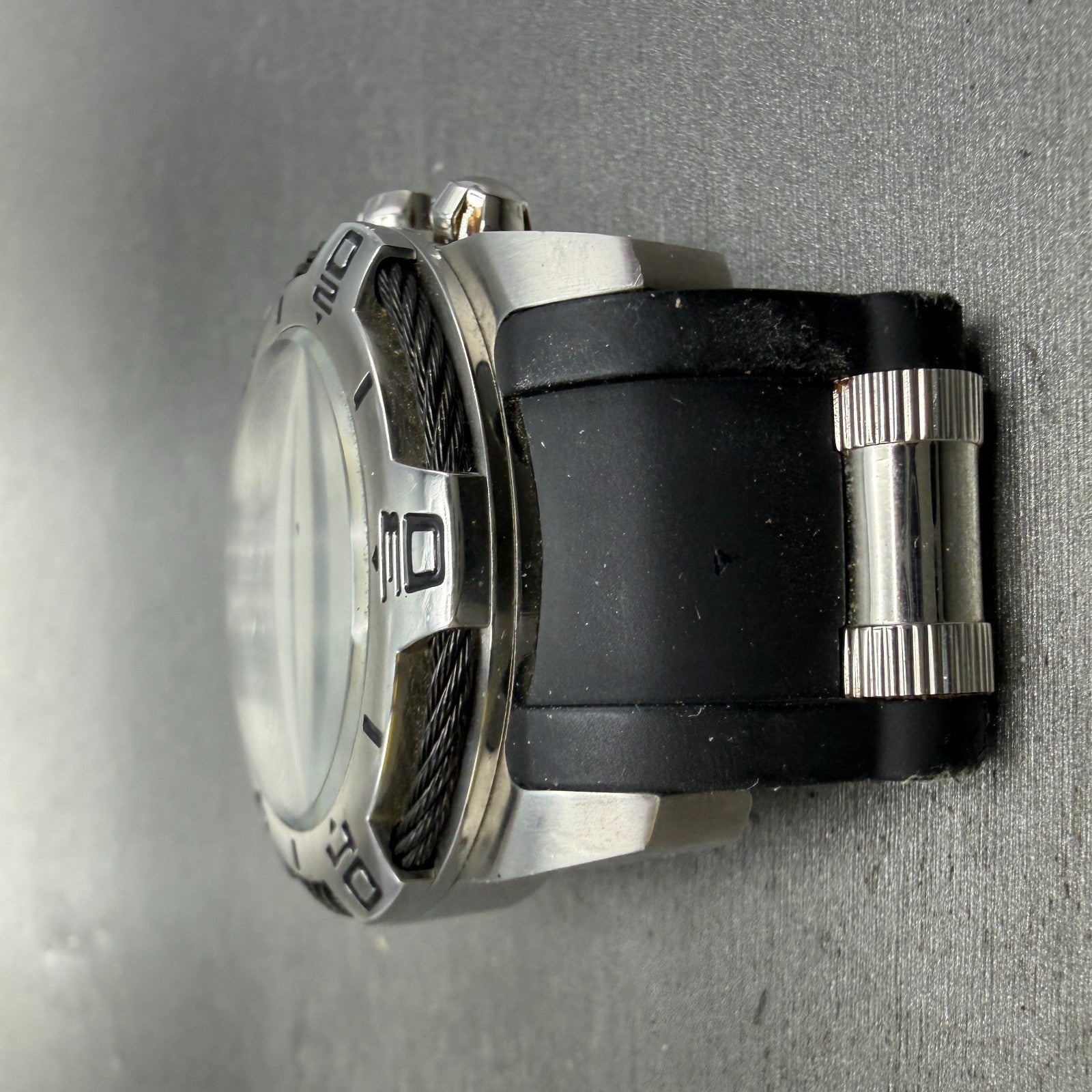 Invicta Bolt Chronograph Watch Men 50mm Black Dial Steel Date 24215 New Battery2