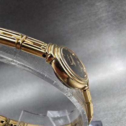 Seiko Lassale Watch Women 14mm Brown Dial Gold Tone Round 1E50-0149 New Battery3