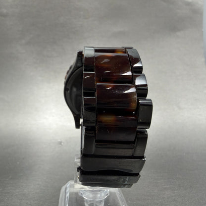 Nixon 42-20 Chrono Watch Women 42mm Black Dial Black Tortoise Date PARTS!!!!!!!!8