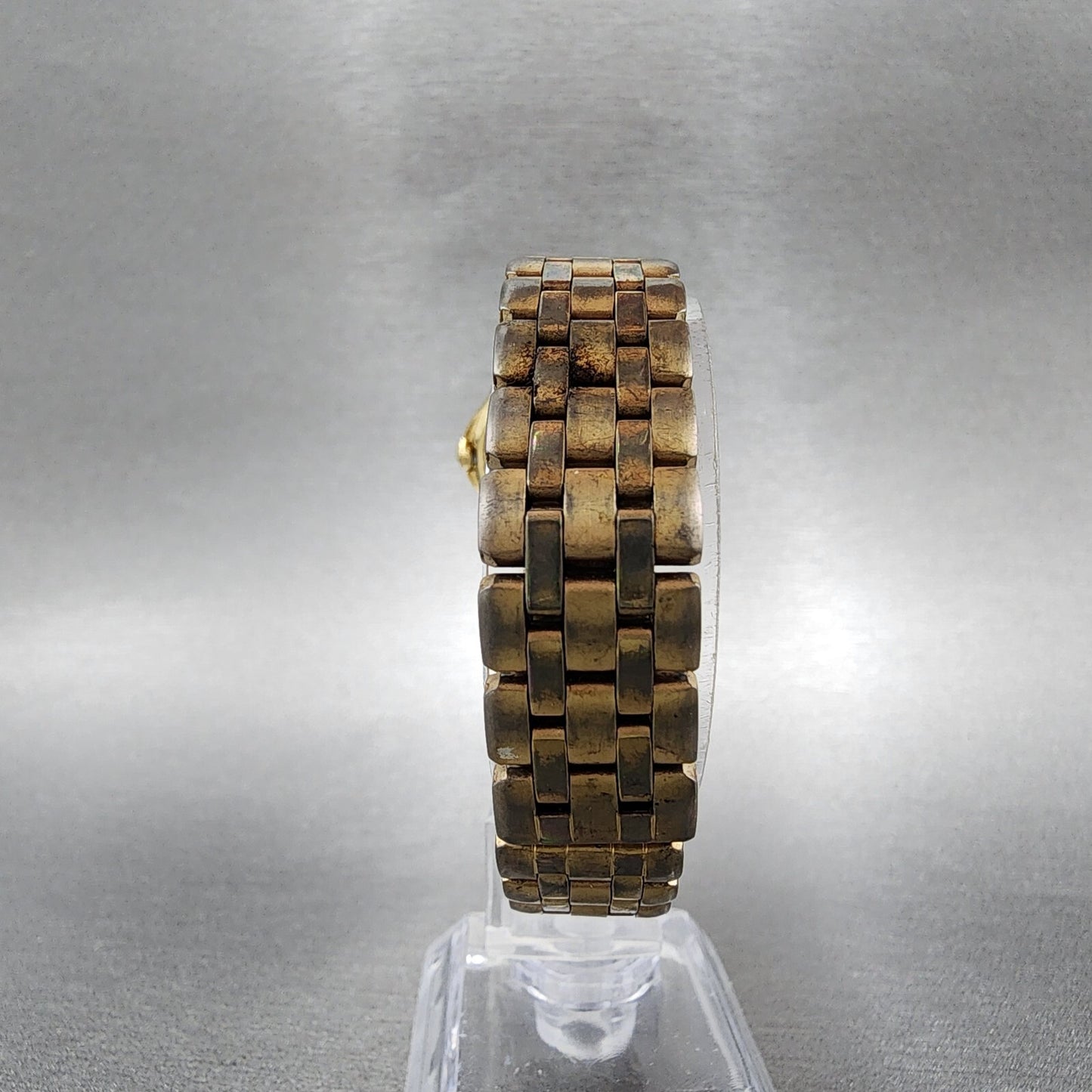 Seiko Watch Women 26mm Gold Dial Gold Tone Date Round 7N390050 New Battery7