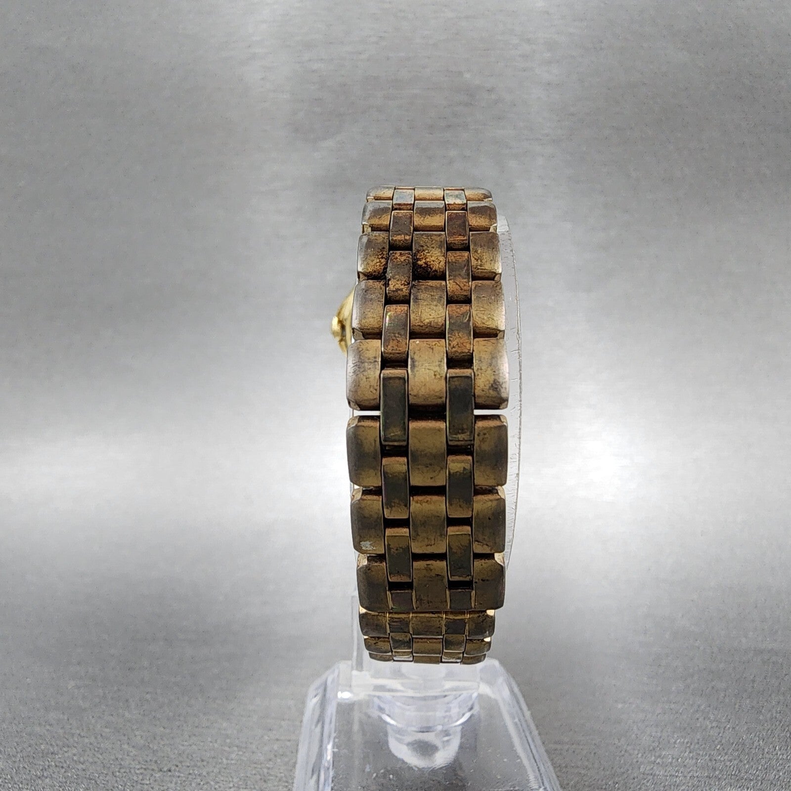Seiko Watch Women 26mm Gold Dial Gold Tone Date Round 7N390050 New Battery7