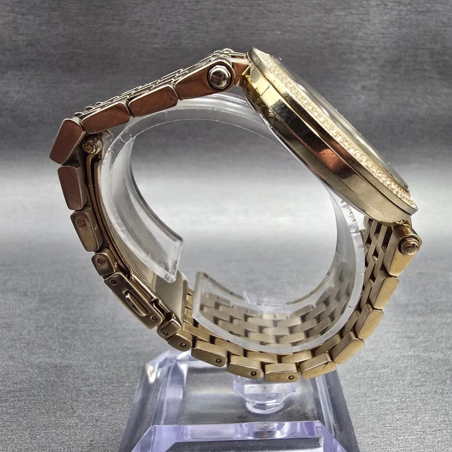 Michael Kors Darci Watch Women 39mm Gold Dial Gold Tone Gemmed MK-3438 New Batt8