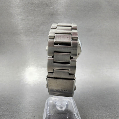 Seiko Wired Chronograph Watch Men 40mm Silver Dial Steel Date Vd57-kjd0 New Batt