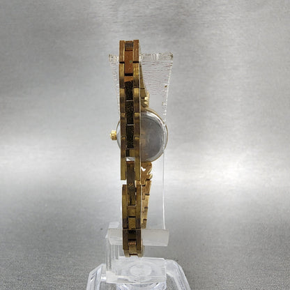 Waltham Watch Women MOP Dial Gold Tone Oval Crystal Accents New Battery7