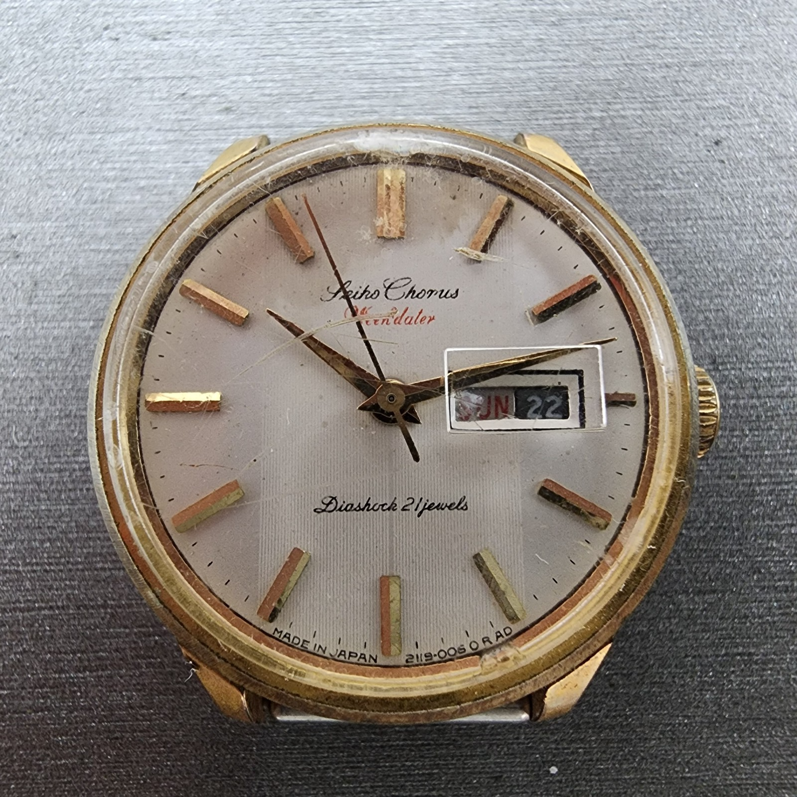 Seiko Chorus Watch Women 26mm White Dial Gold Tone Daydate Manual 21190010 Runs1