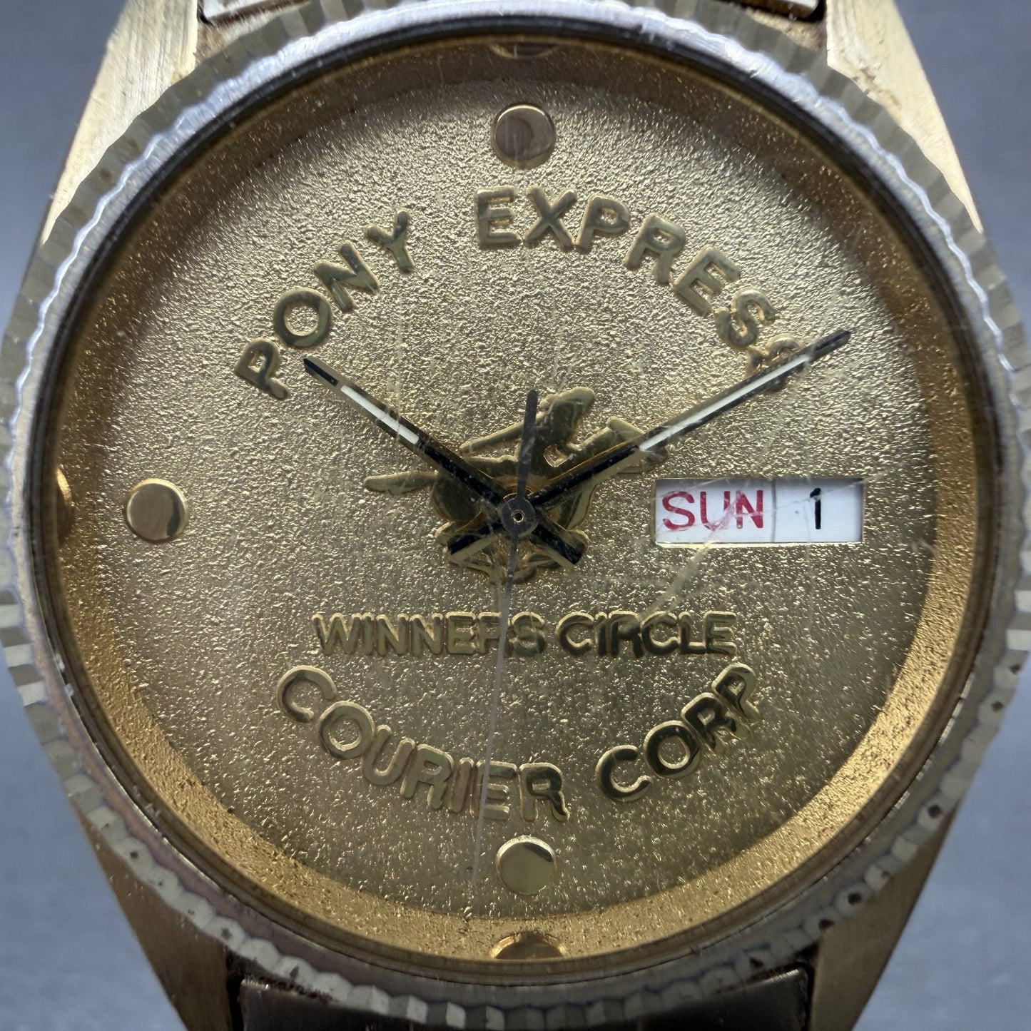 Seiko President Watch Men 36mm Gold Dial Gold Tone Daydate 7n438119 New Battery1