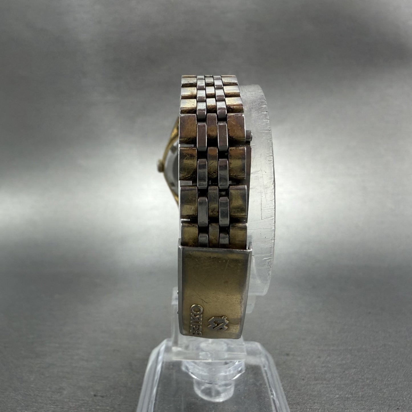 Seiko SQ Watch Women 25mm Champagne Dial Gold Tone Daydate 4326-0019 New Battery9