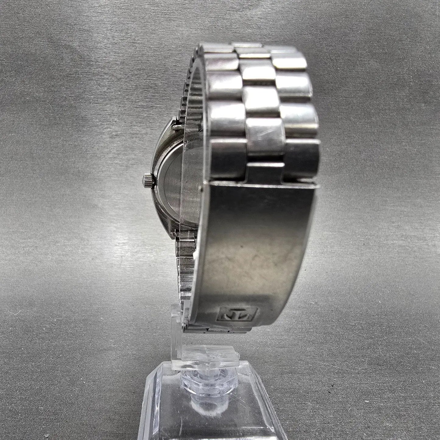 Tissot Watch Men 34mm Blue Dial Silver Tone Daydate Round Vintage Quartz PARTS F8