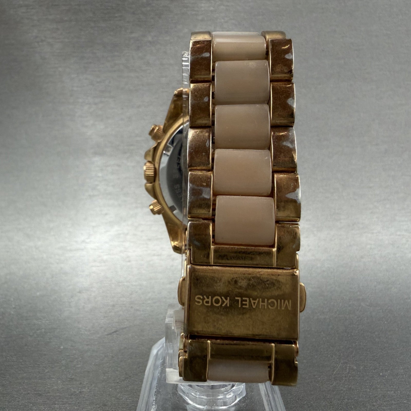 Michael Kors Blair Chronograph Watch Women 40mm White Dial Steel Date NewBat7