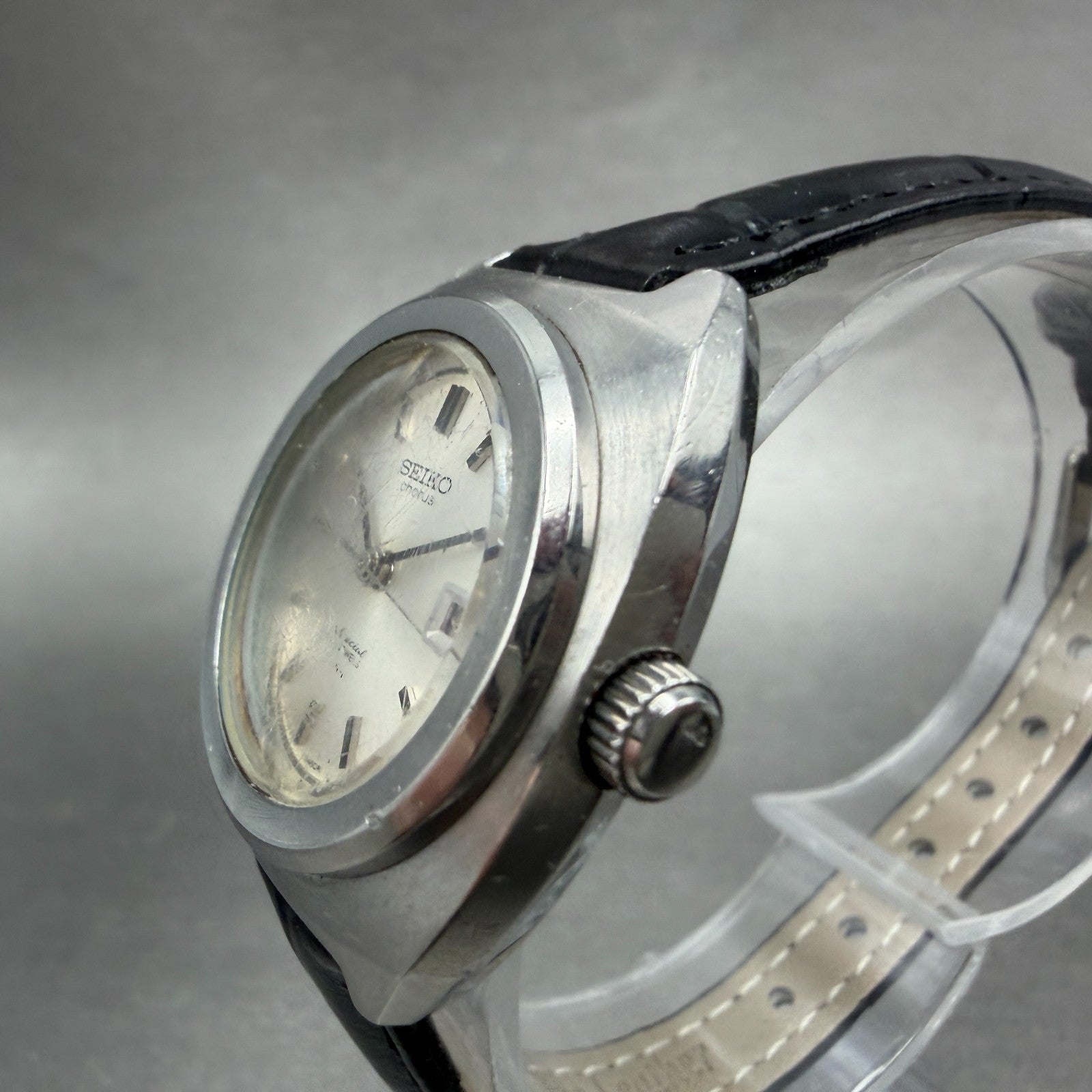 Seiko Chorus Special Watch Women 26mm Silver Dial Silver Tone Date Manual Run2