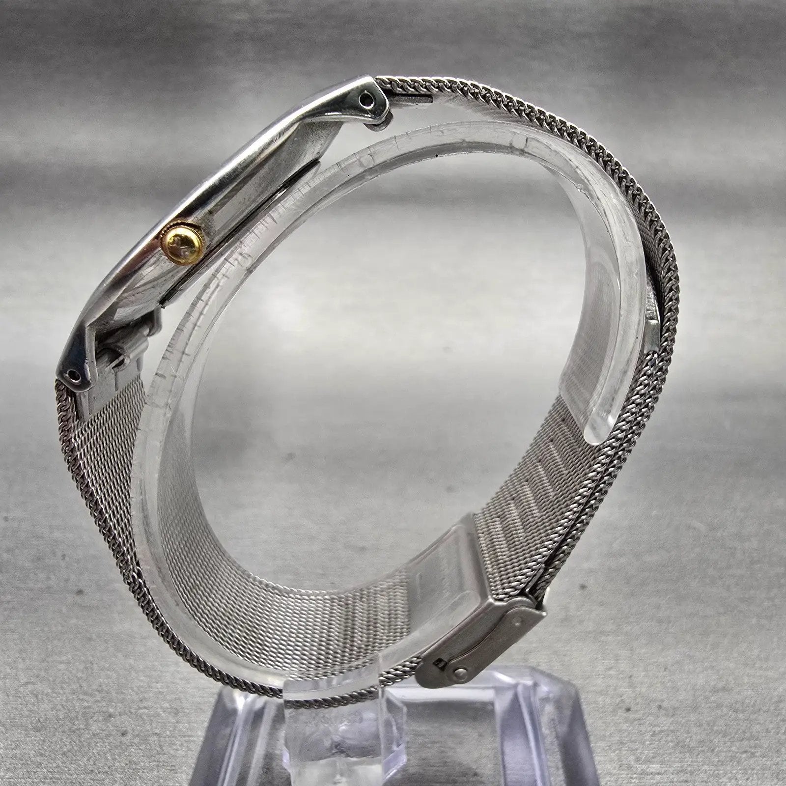 Skagen Watch Men 33mm Silver Dial Silver Tone Round Mesh Band 233LGSC New Batt6