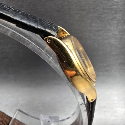 Seiko Watch Women 20mm Gold Dial Gold Tone Round 1N01-0E19 New Battery3