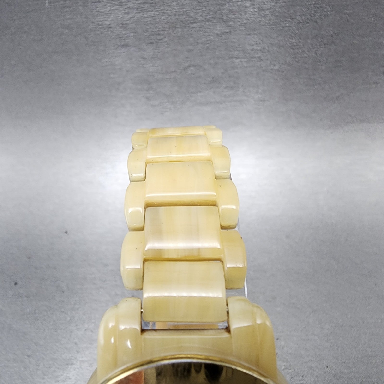 Michael Kors Watch Women 34mm Champagne Dial Tan Case Round MK4204 New Battery4