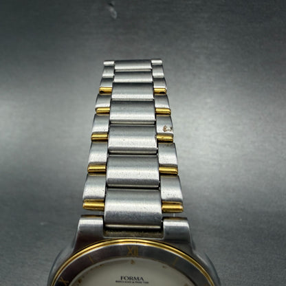 Citizen Forma Watch Men 34mm Cream Dial Two Tone Date Round 4710-470702 New batt4