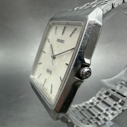 Seiko Spirit Tank Watch Men 29mm White Dial Silver Tone 5E31-5A70 New Battery2