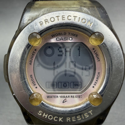 Casio Baby-G Watch Women 37mm Digital Clear Alarm Chrono BG-1302 New Battery1